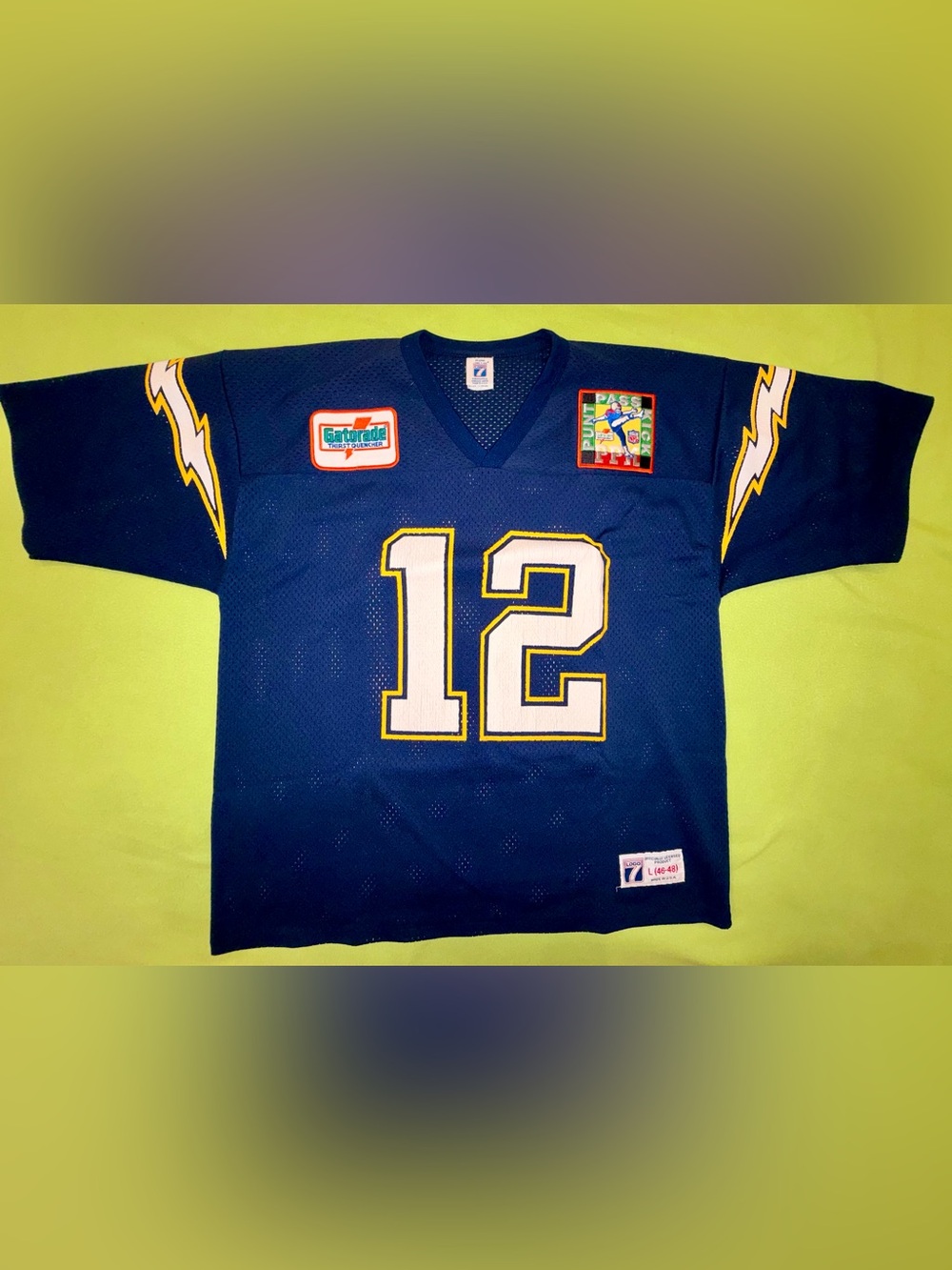 Vintage 90s San Diego Chargers Stan Humphries #12 Logo 7 Jersey - Adult L
